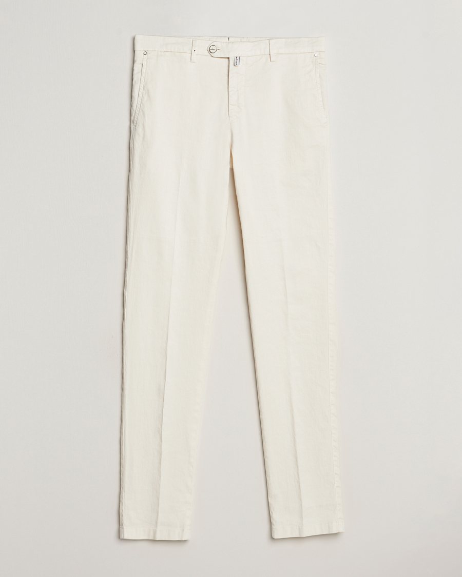 Mies | Housut | Kiton | Linen Trousers Light Beige