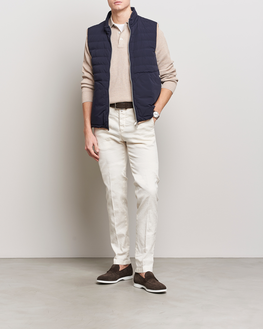 Mies | Housut | Kiton | Linen Trousers Light Beige