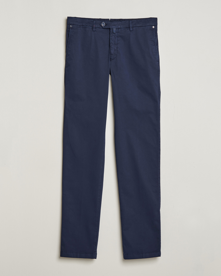 Mies | Housut | Kiton | Slim Fit Cotton Chinos Navy
