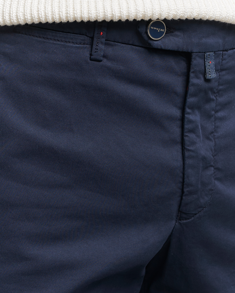 Mies | Housut | Kiton | Slim Fit Cotton Chinos Navy