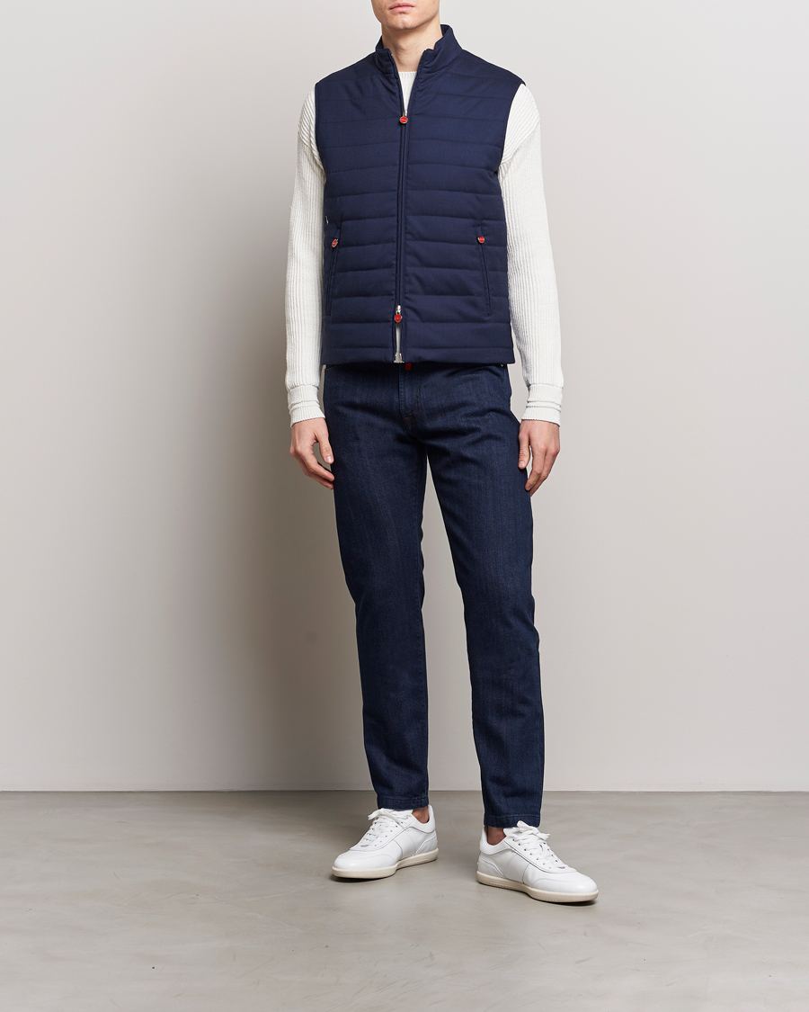 Mies | Farkut | Kiton | Slim Fit 5-Pocket Jeans Dark Indigo