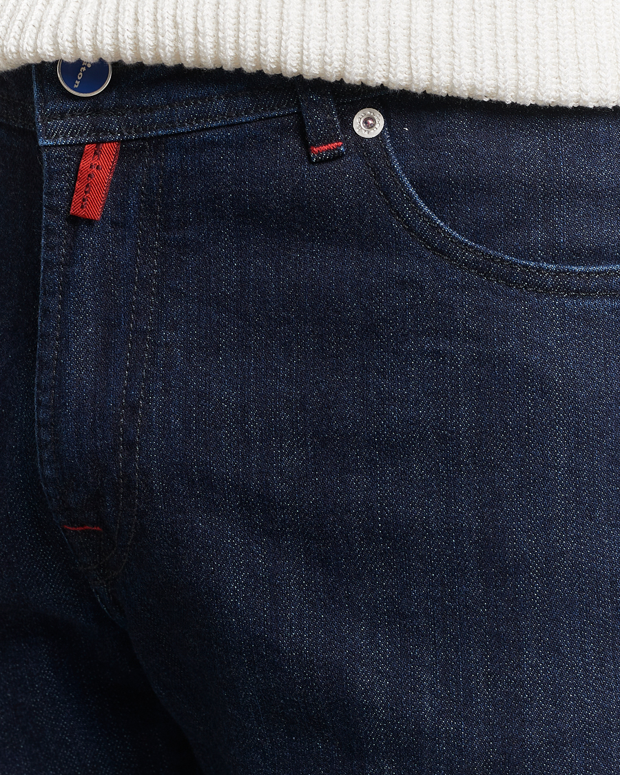 Mies | Farkut | Kiton | Slim Fit 5-Pocket Jeans Dark Indigo