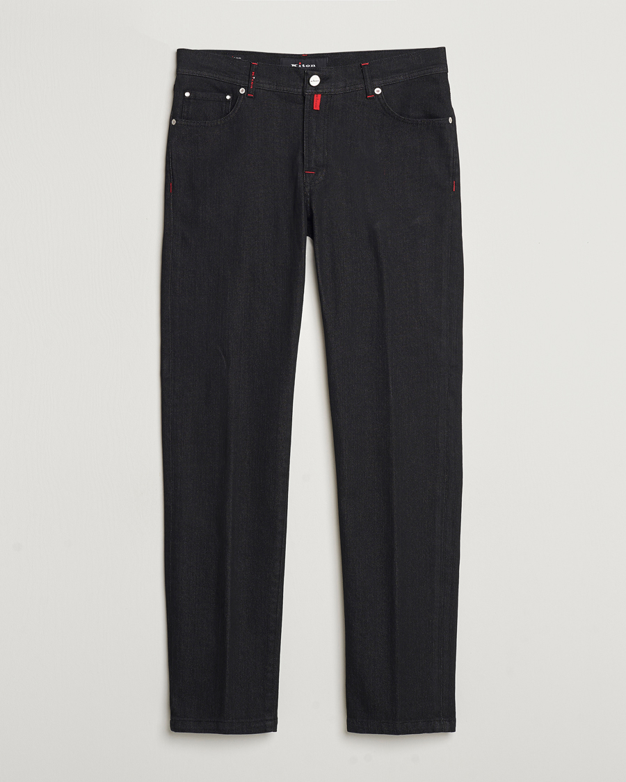 Mies | Farkut | Kiton | Slim Fit 5-Pocket Jeans Black