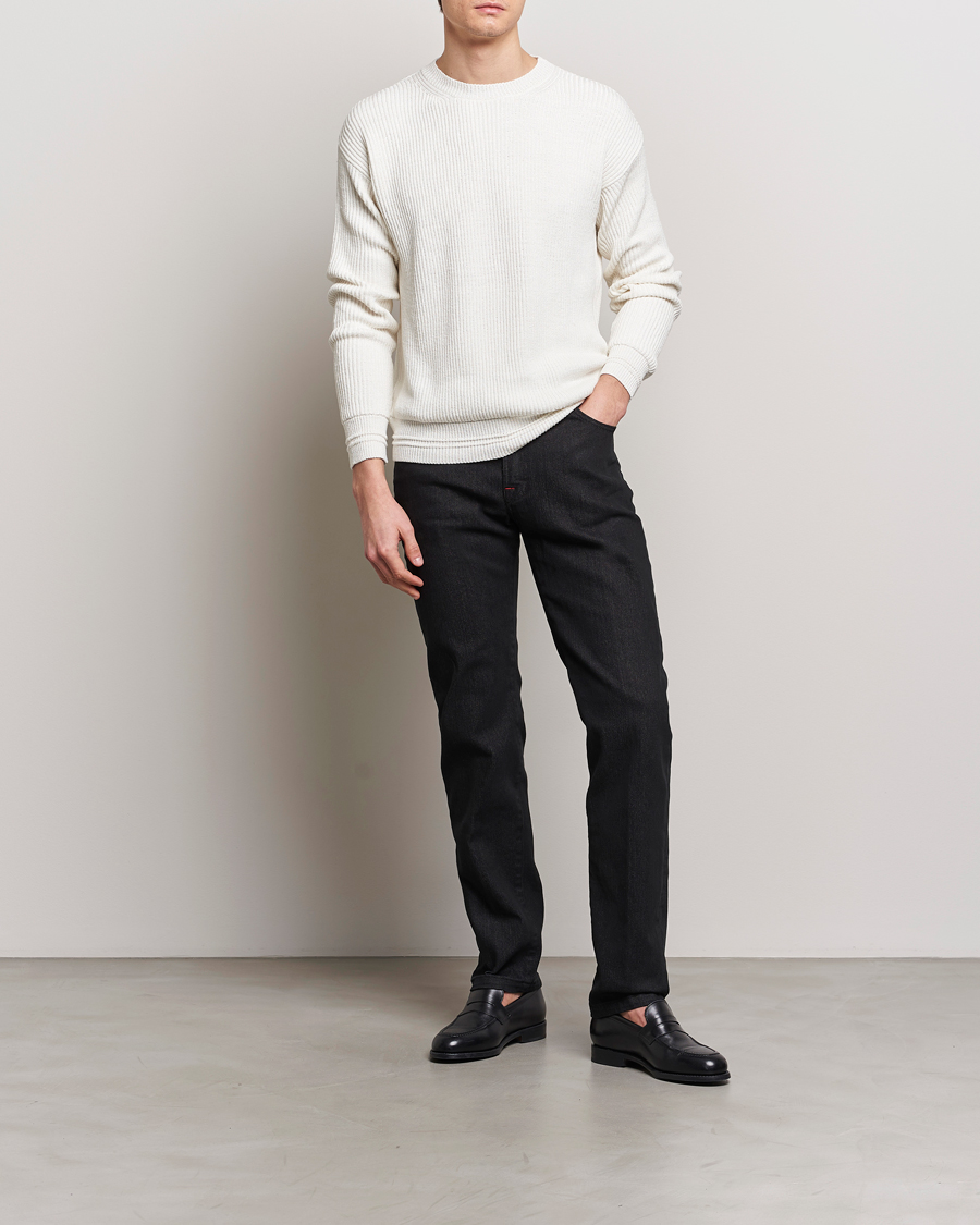 Mies | Farkut | Kiton | Slim Fit 5-Pocket Jeans Black