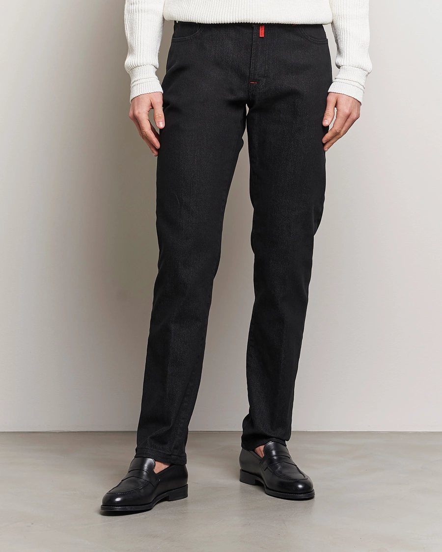 Mies | Farkut | Kiton | Slim Fit 5-Pocket Jeans Black
