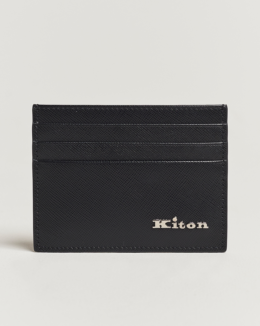 Mies | Kiton Saffiano Leather Cardholder Black | Kiton | Saffiano Leather Cardholder Black