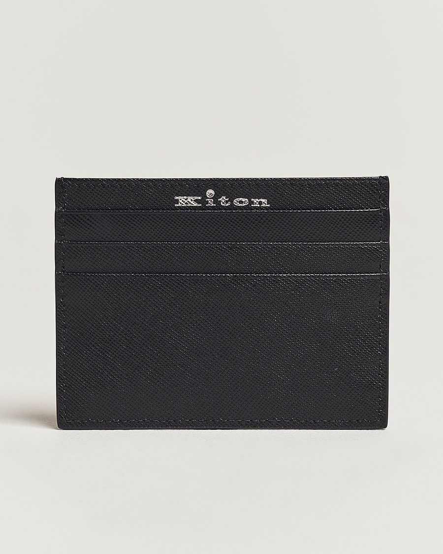 Mies | Kiton Saffiano Leather Cardholder Black | Kiton | Saffiano Leather Cardholder Black