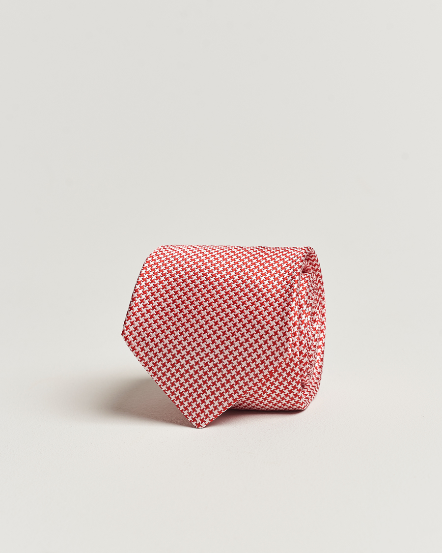 Mies | Kiton Structured Silk Tie Red | Kiton | Structured Silk Tie Red