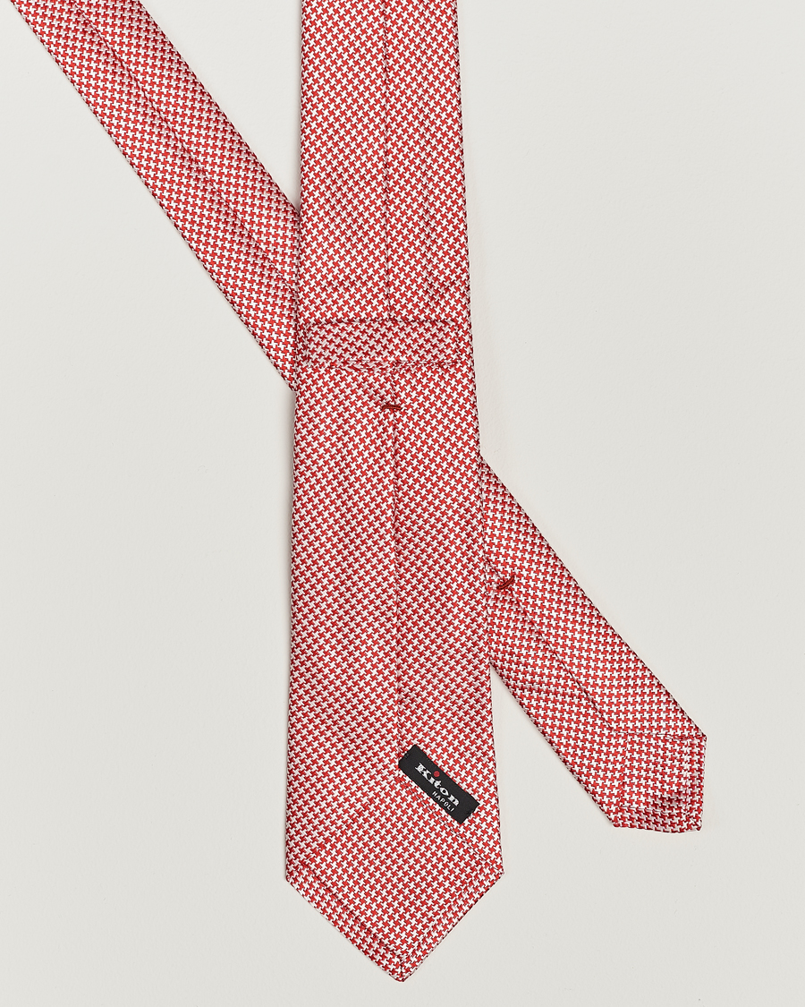 Mies | Kiton Structured Silk Tie Red | Kiton | Structured Silk Tie Red