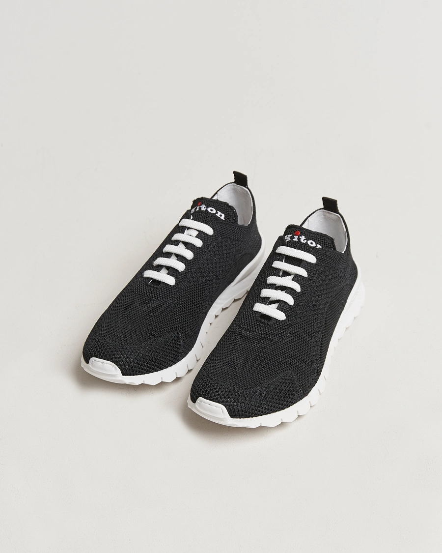 Mies | Italian Department | Kiton | Mesh Running Sneakers Black