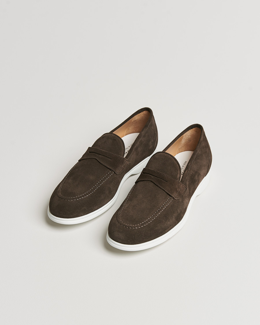Mies | Loaferit | Kiton | Summer Loafers Dark Brown Suede