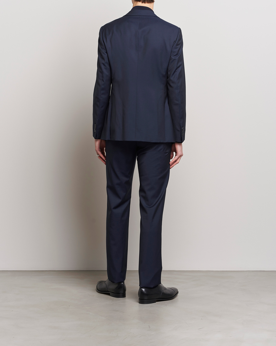 Mies | Puvut | Giorgio Armani | Slim Fit Peak Lapel Wool Suit Navy
