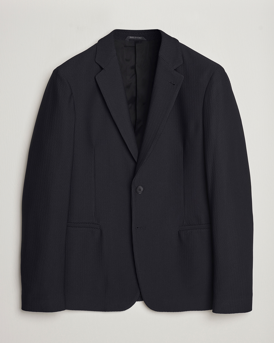 Mies | Pikkutakit | Giorgio Armani | Single Breasted Mesh Blazer Black