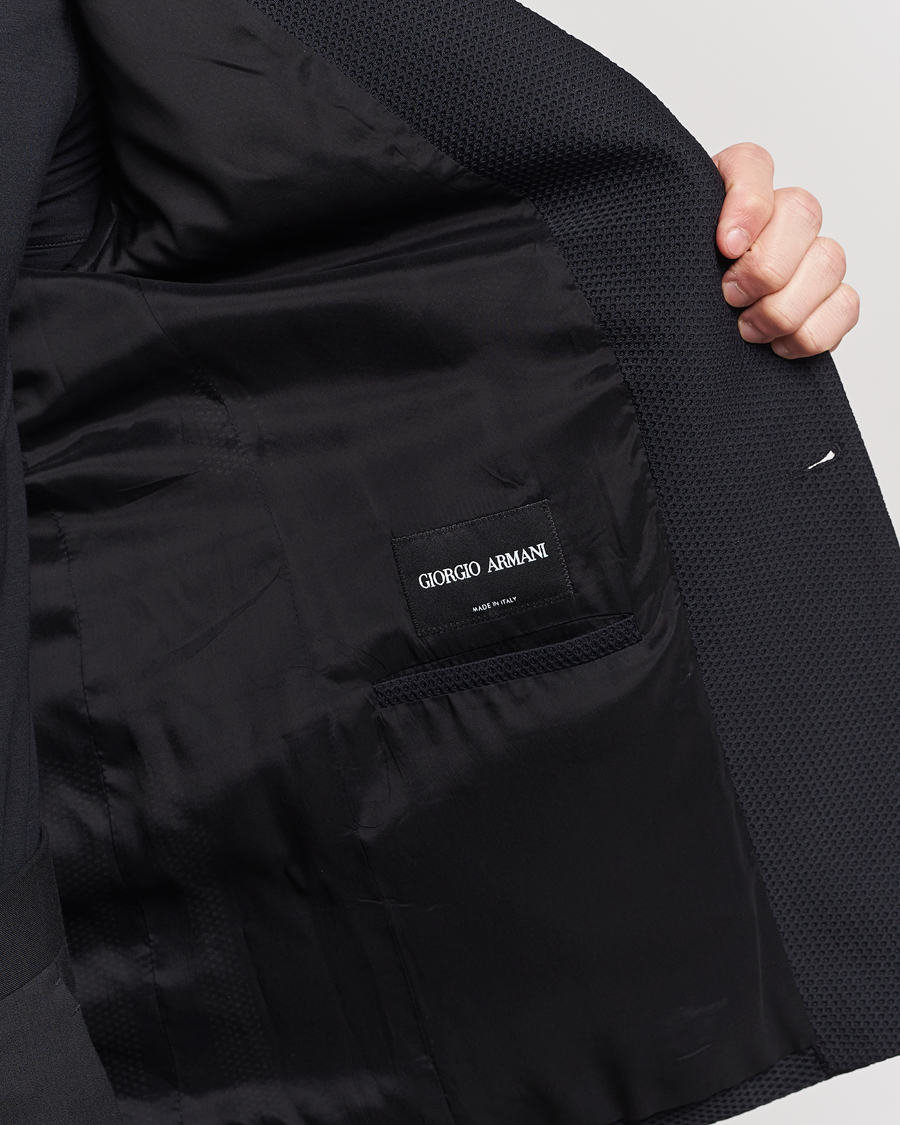Mies | Pikkutakit | Giorgio Armani | Single Breasted Mesh Blazer Black