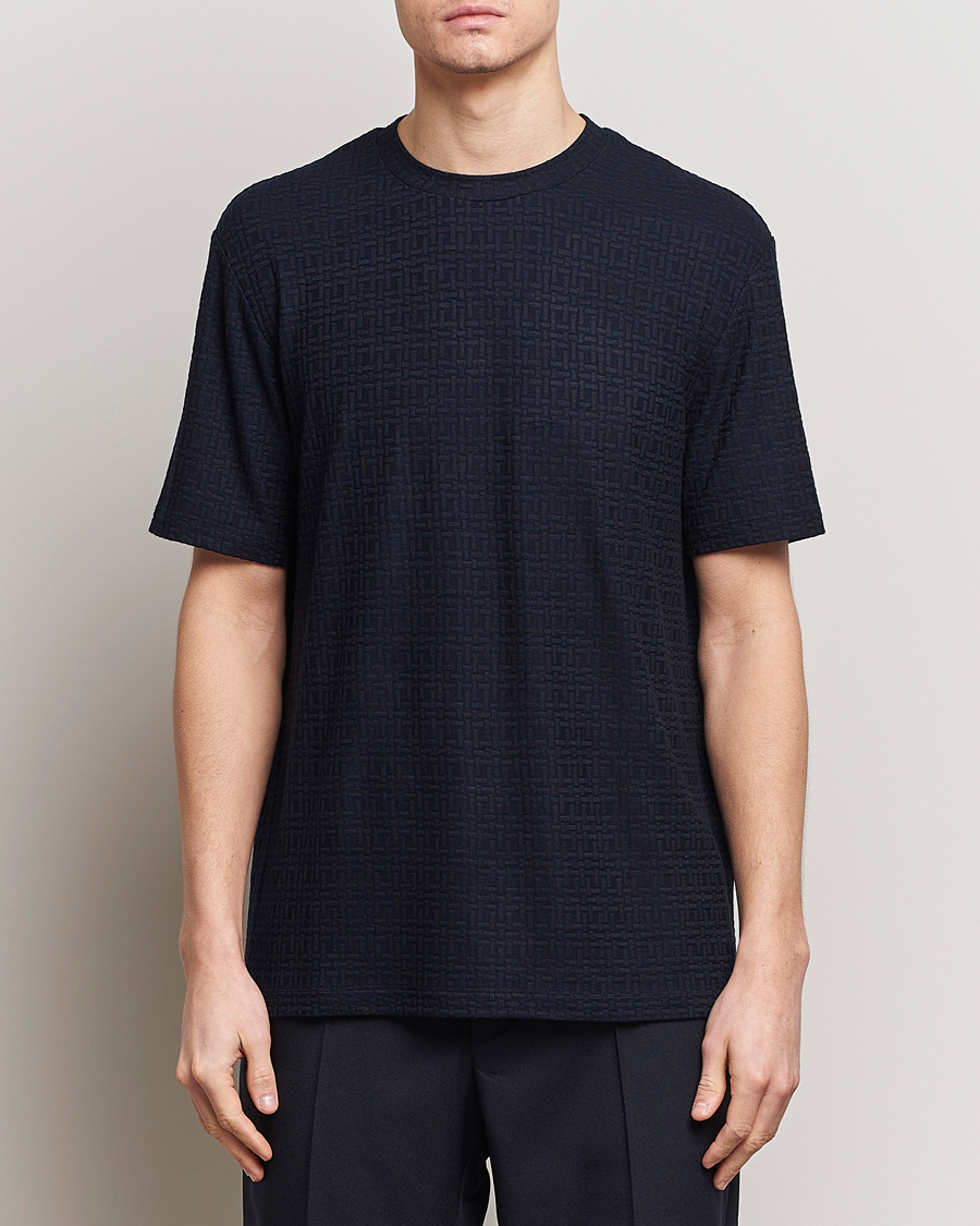 Mies | Osastot | Giorgio Armani | Short Sleeve Cashmere Stretch T-Shirt Navy