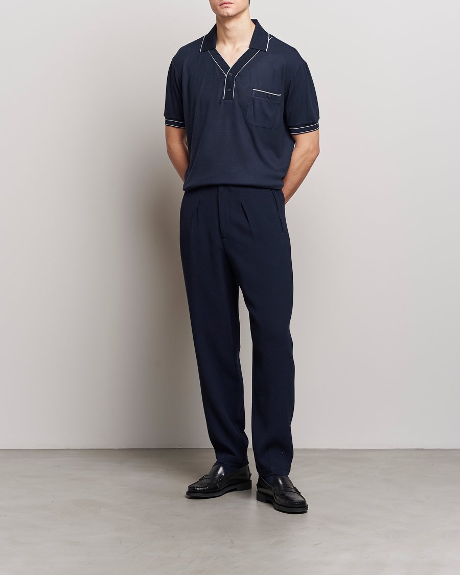 Mies | Pikeet | Giorgio Armani | Short Sleeve Riviera Polo Navy