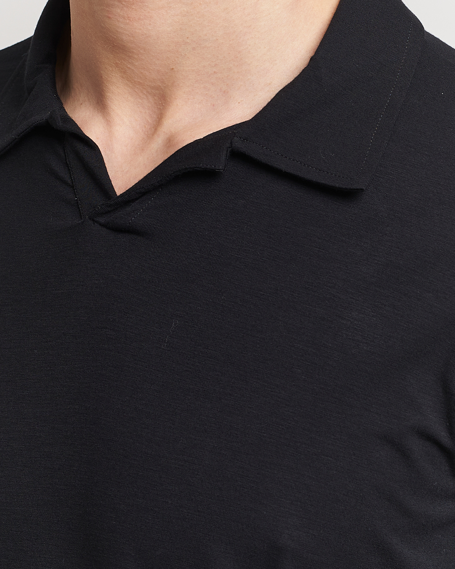 Mies | Pikeet | Giorgio Armani | Short Sleeve Stretch Polo Black
