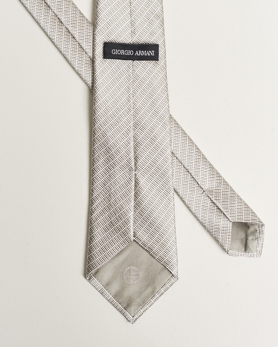 Mies | Giorgio Armani Jacquard Silk Tie Light Grey | Giorgio Armani | Jacquard Silk Tie Light Grey