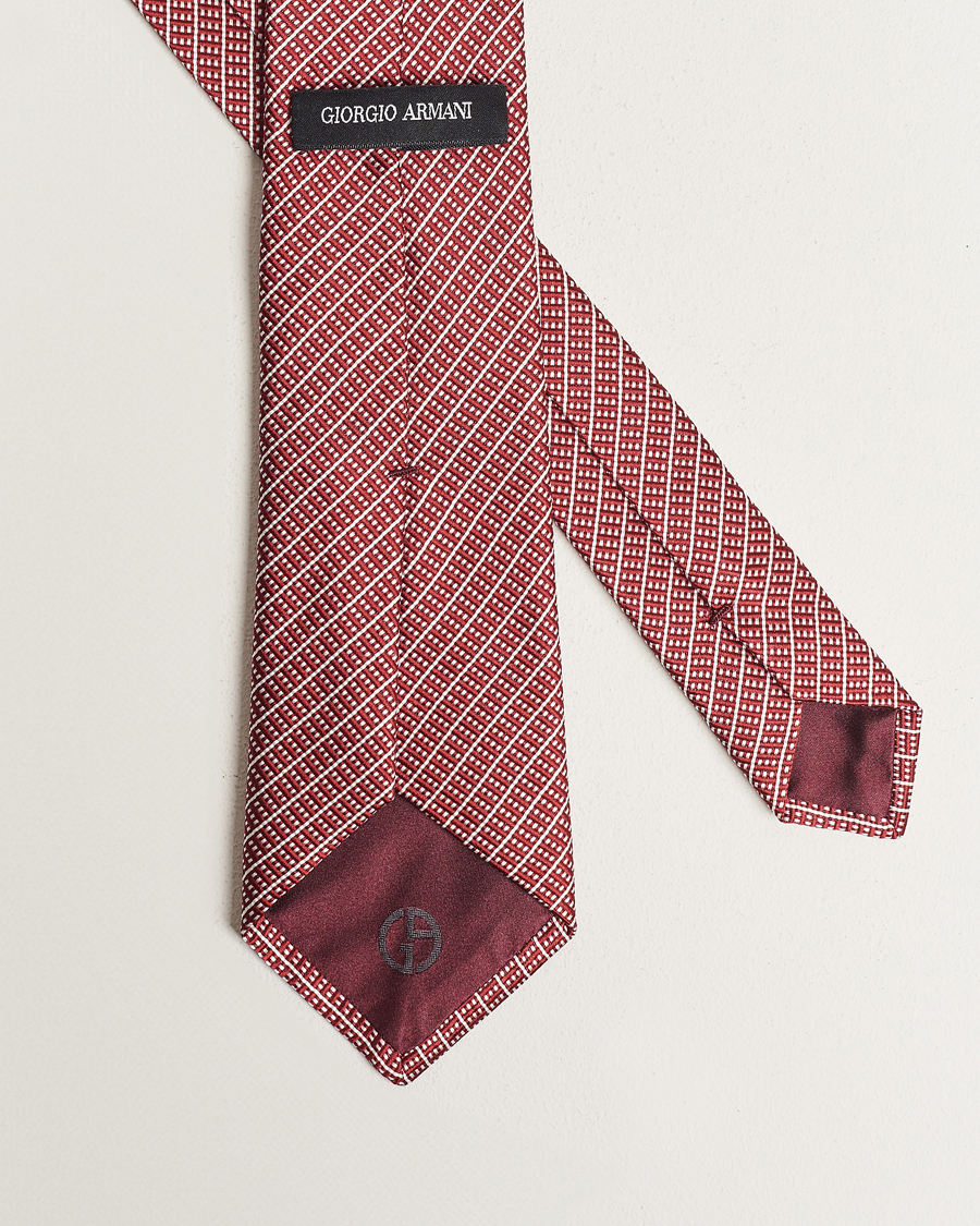 Mies | Giorgio Armani Jacquard Silk Tie Ruby | Giorgio Armani | Jacquard Silk Tie Ruby