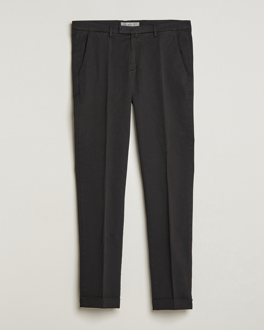 Mies | Housut | Briglia 1949 | Slim Fit Cotton Stretch Chinos Black