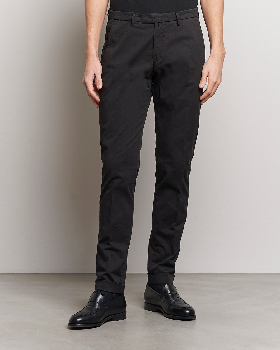 Mies | Housut | Briglia 1949 | Slim Fit Cotton Stretch Chinos Black