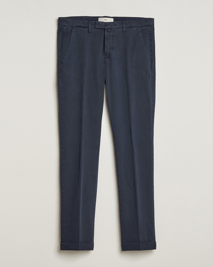 Mies | Housut | Briglia 1949 | Slim Fit Cotton Stretch Chinos Navy