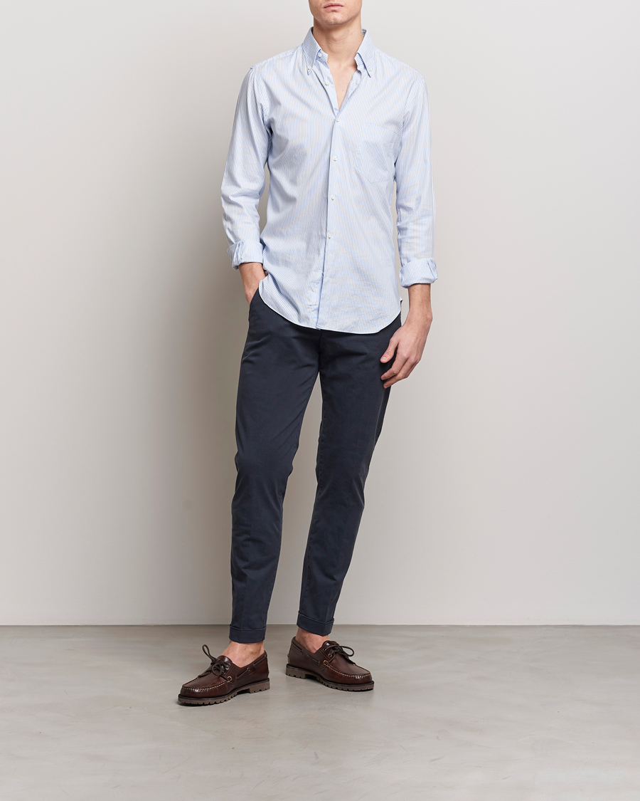 Mies | Housut | Briglia 1949 | Slim Fit Cotton Stretch Chinos Navy
