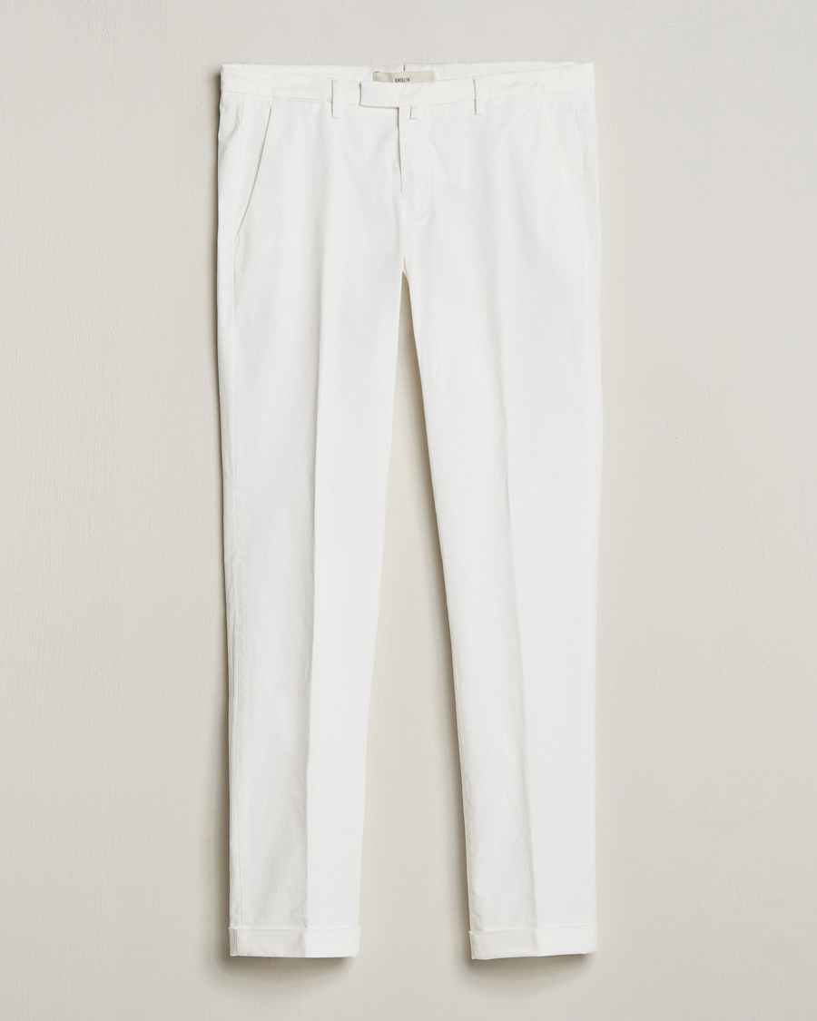 Mies | Housut | Briglia 1949 | Slim Fit Cotton Stretch Chinos White