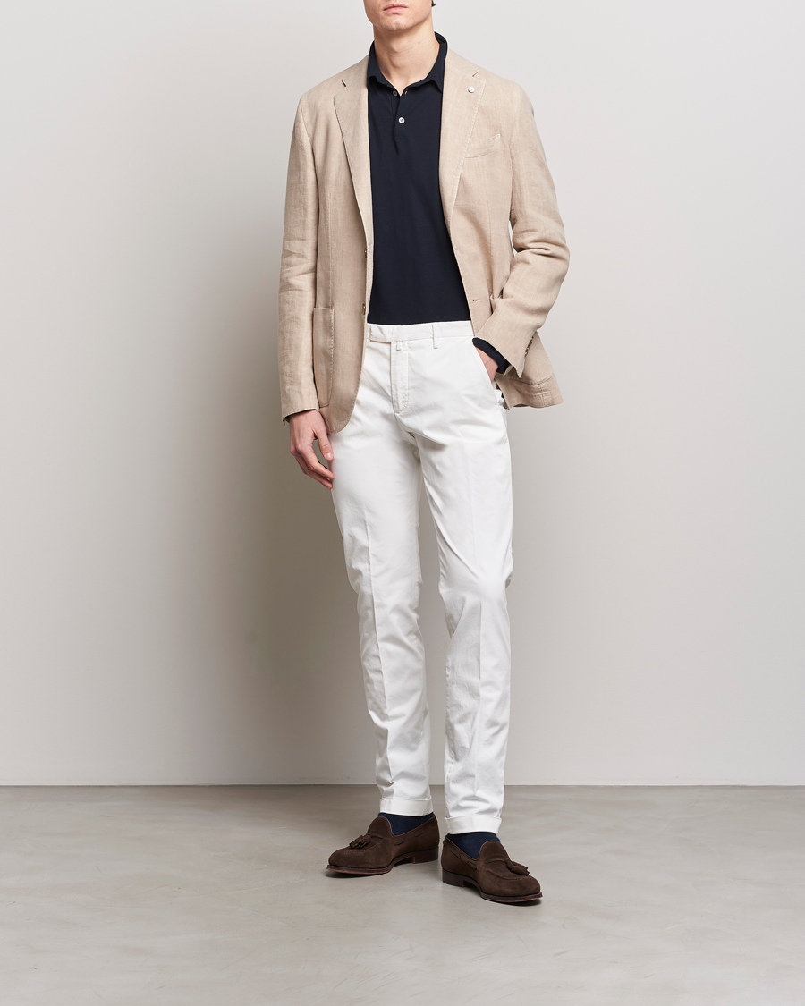 Mies | Housut | Briglia 1949 | Slim Fit Cotton Stretch Chinos White