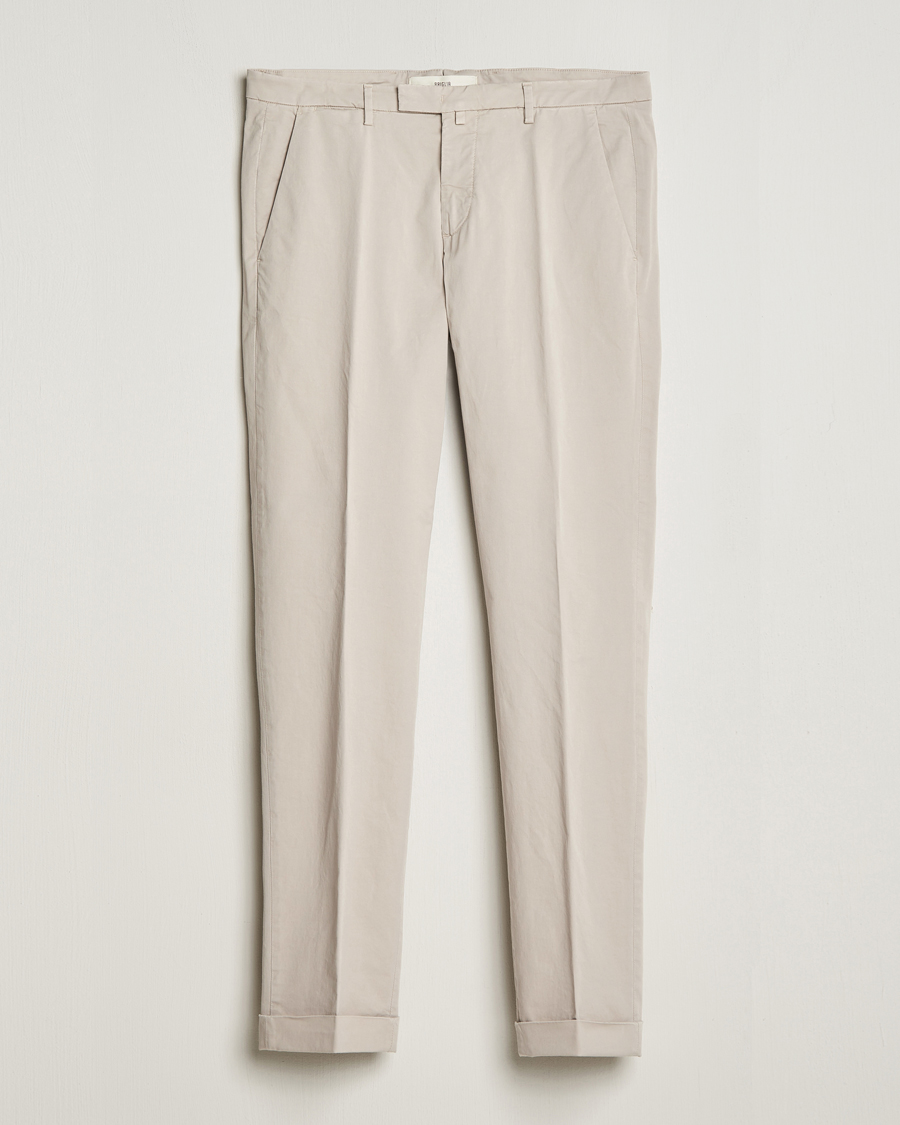 Mies | Housut | Briglia 1949 | Slim Fit Cotton Stretch Chinos Beige