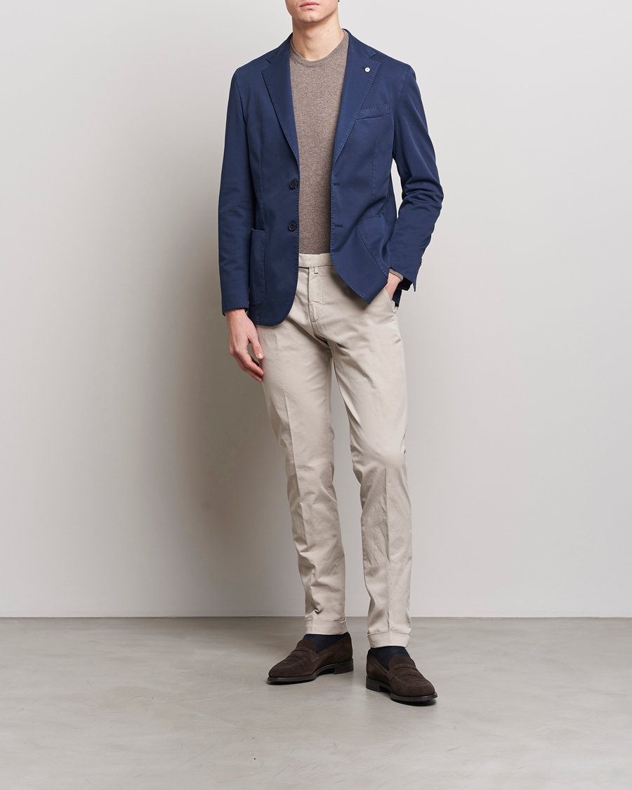 Mies | Housut | Briglia 1949 | Slim Fit Cotton Stretch Chinos Beige