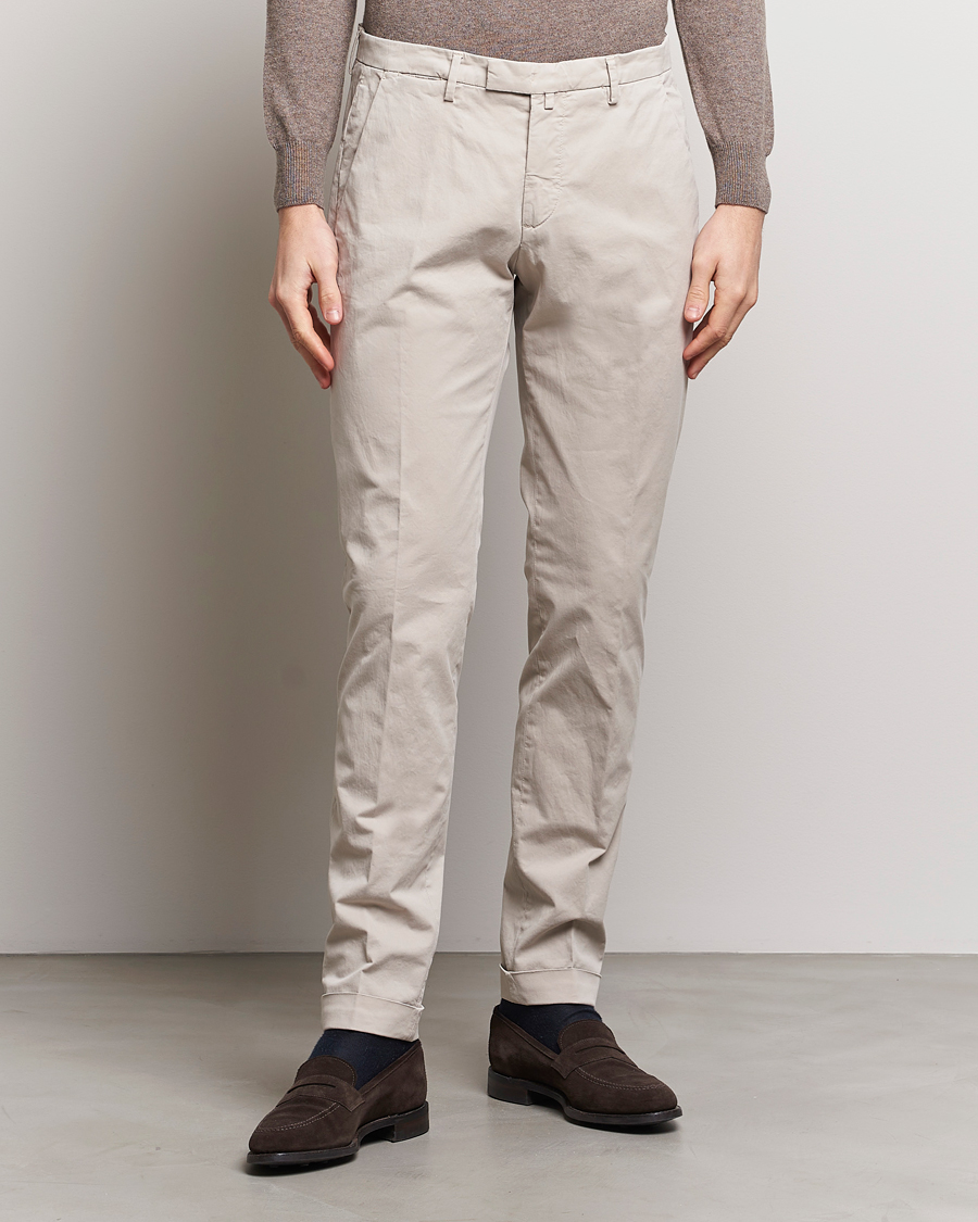 Mies | Housut | Briglia 1949 | Slim Fit Cotton Stretch Chinos Beige