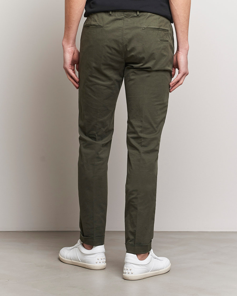 Mies | Housut | Briglia 1949 | Slim Fit Cotton Stretch Chinos Olive