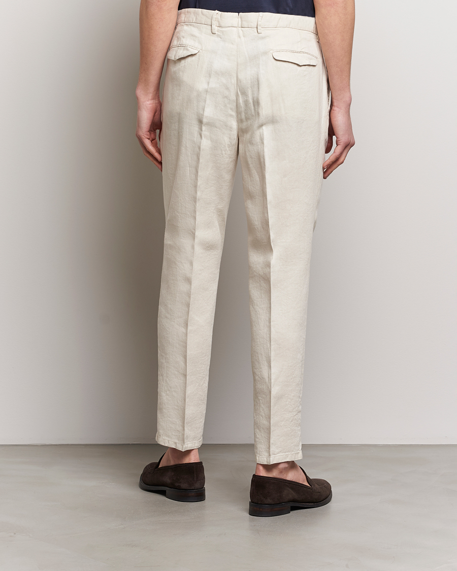 Mies | Housut | Briglia 1949 | Pleated Linen Trousers Beige