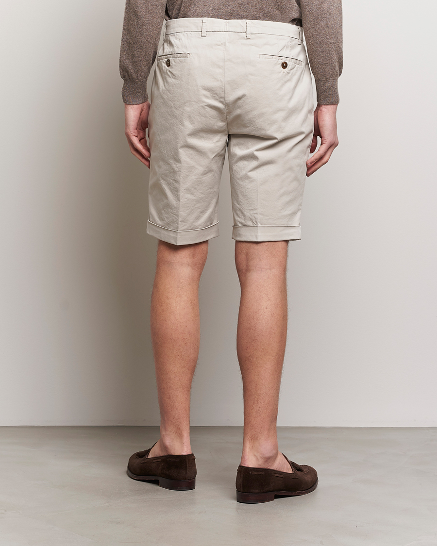 Mies | Shortsit | Briglia 1949 | Pleated Cotton Shorts Beige