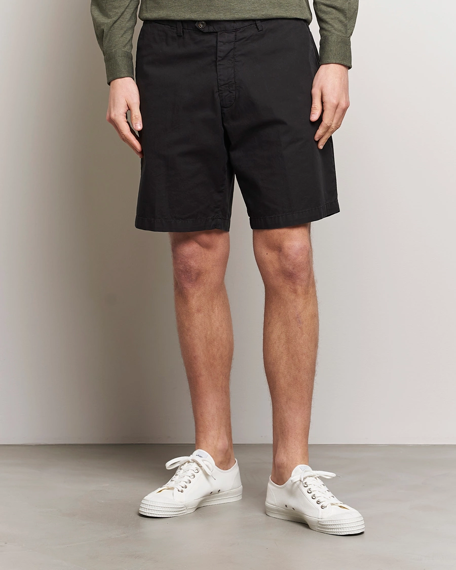 Mies | Vaatteet | Briglia 1949 | Easy Fit Cotton Shorts Black