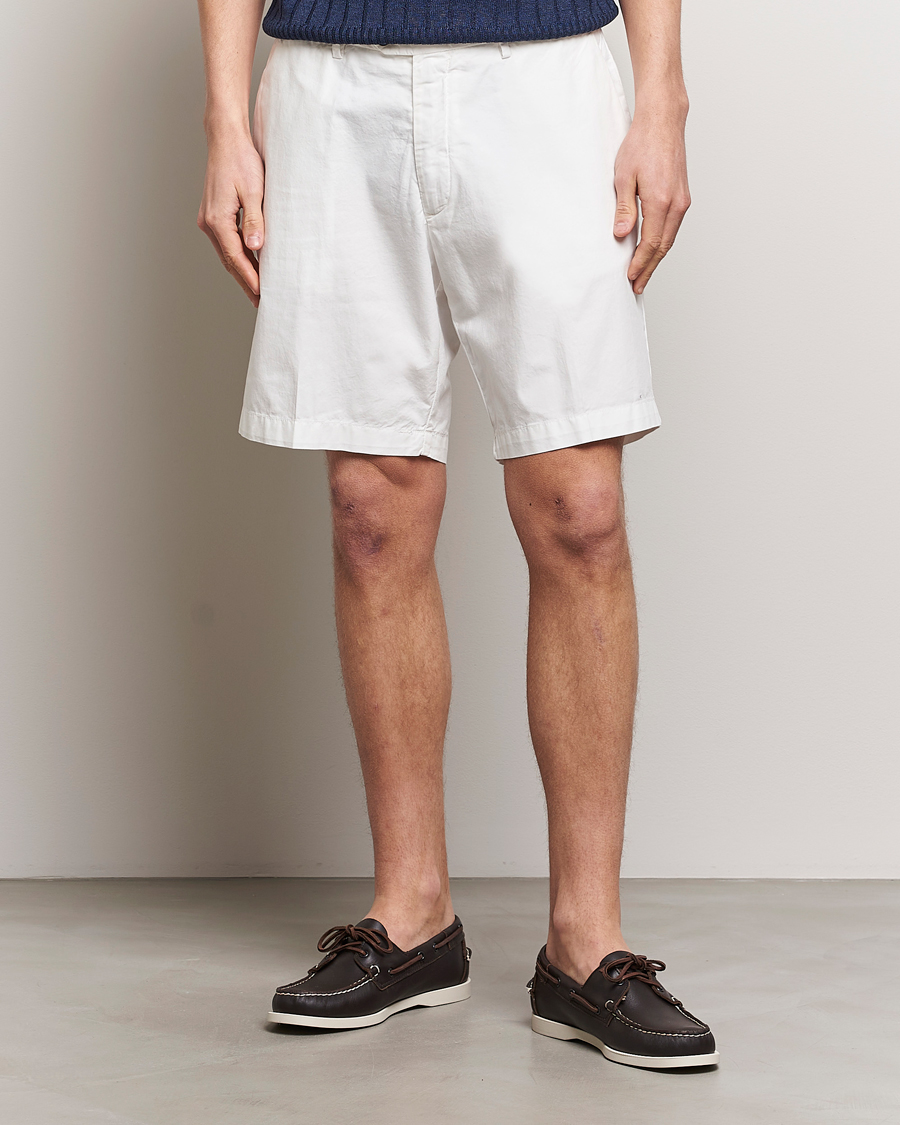 Mies | Vaatteet | Briglia 1949 | Easy Fit Cotton Shorts White