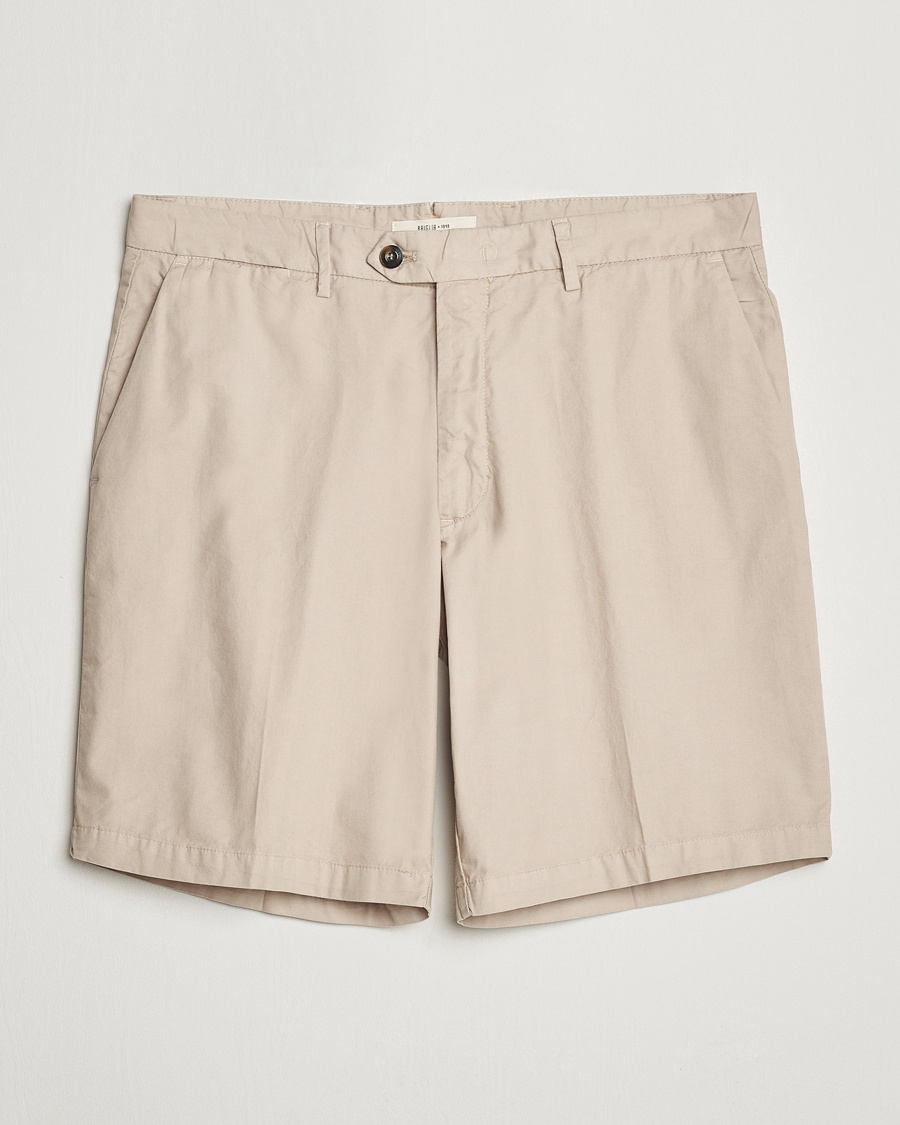 Mies | Shortsit | Briglia 1949 | Easy Fit Cotton Shorts Beige