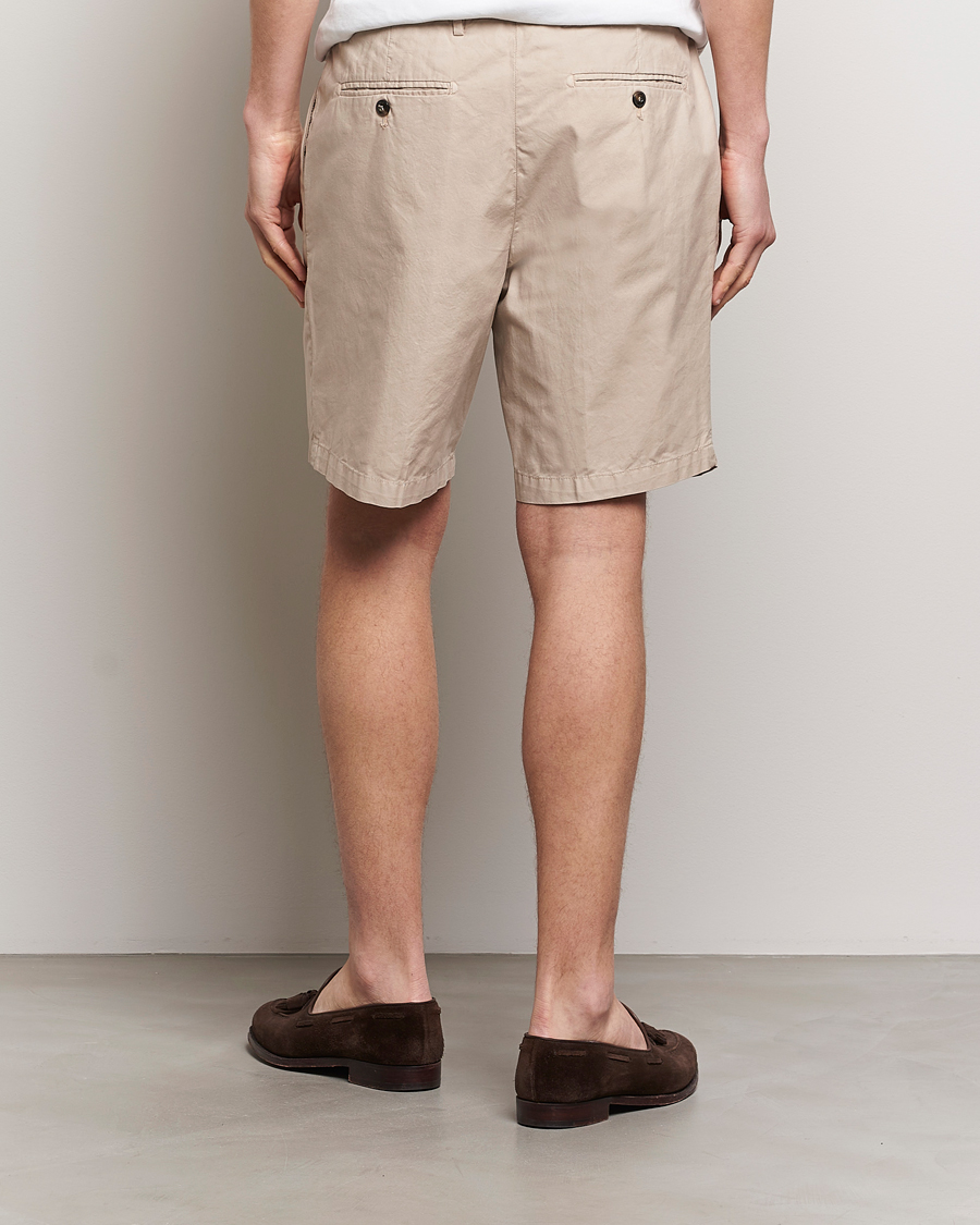 Mies | Shortsit | Briglia 1949 | Easy Fit Cotton Shorts Beige