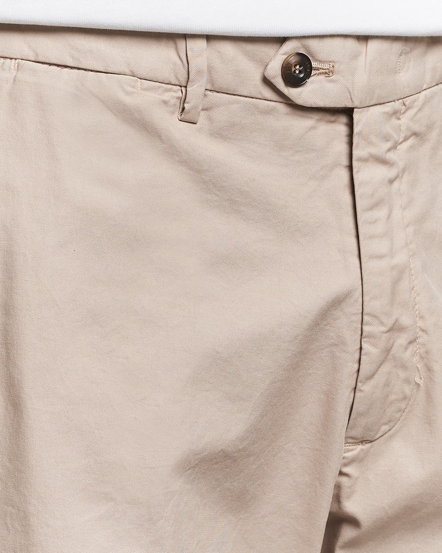 Mies | Shortsit | Briglia 1949 | Easy Fit Cotton Shorts Beige