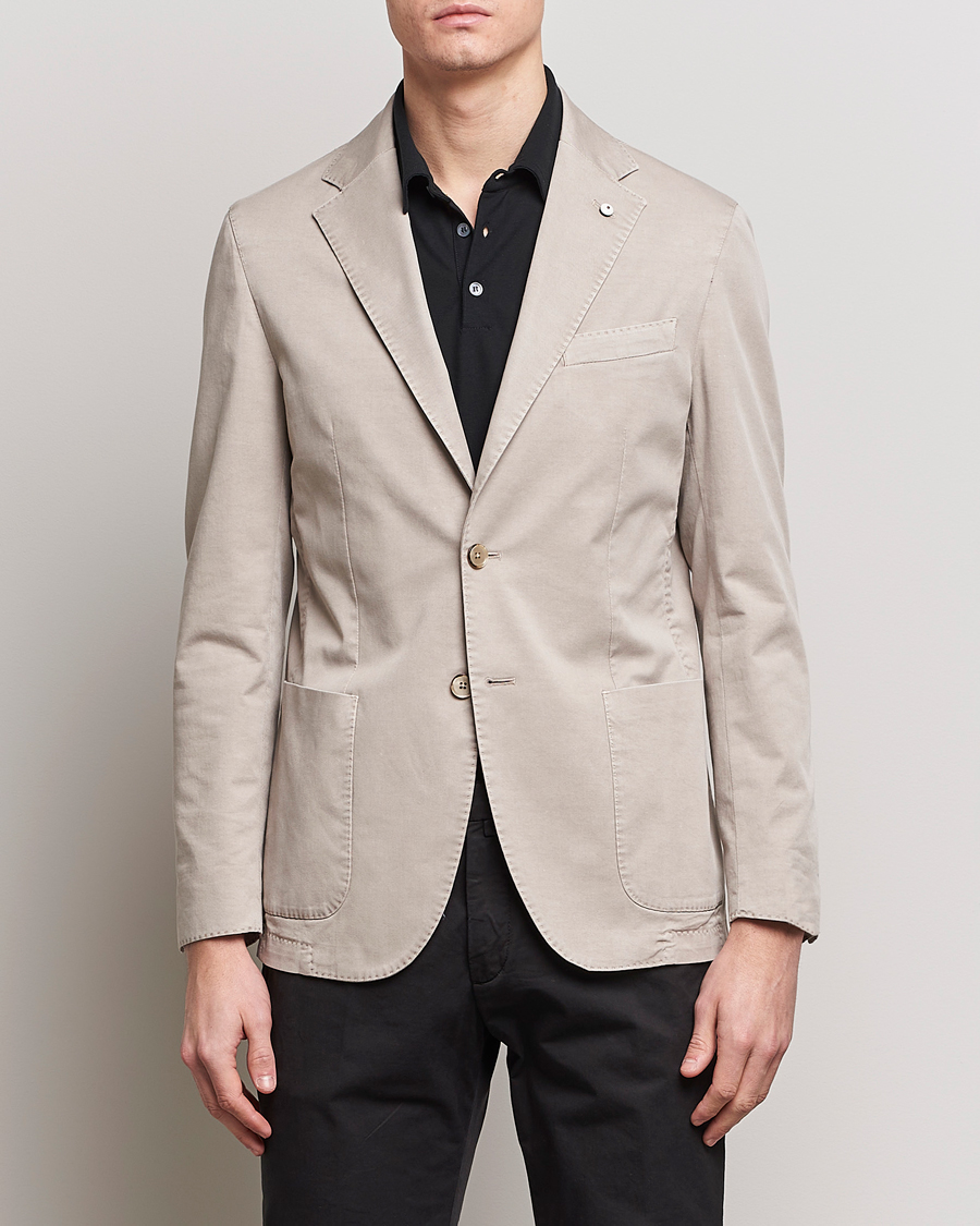 Mies | Pikkutakit | L.B.M. 1911 | Jack Regular Fit Cotton Stretch Blazer Light Grey
