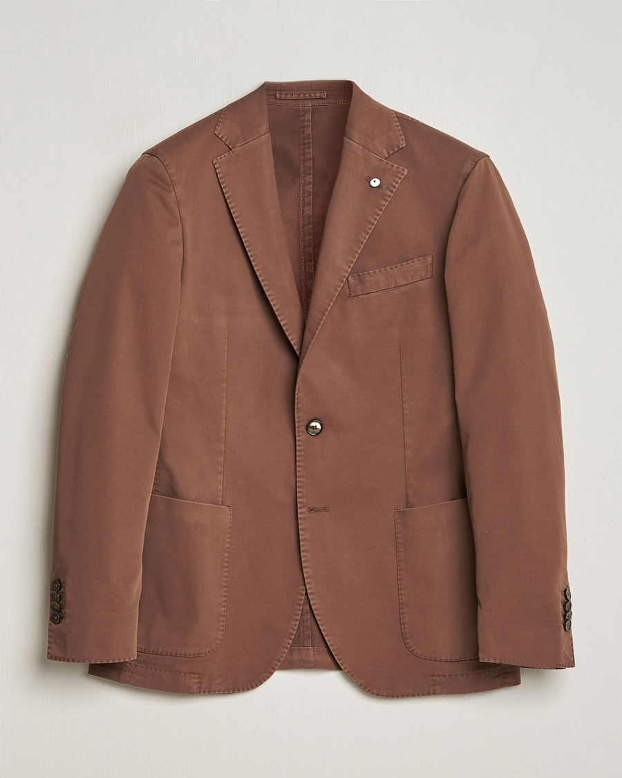 Mies | Pikkutakit | L.B.M. 1911 | Jack Regular Fit Cotton Stretch Blazer Brown
