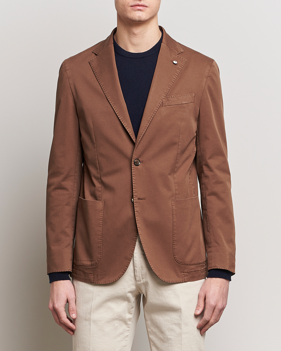 Mies | Pikkutakit | L.B.M. 1911 | Jack Regular Fit Cotton Stretch Blazer Brown