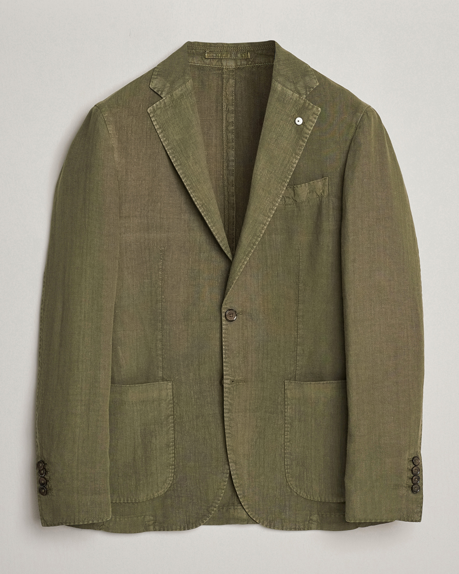 Mies | Pikkutakit | L.B.M. 1911 | Jack Regular Fit Linen Blazer Olive