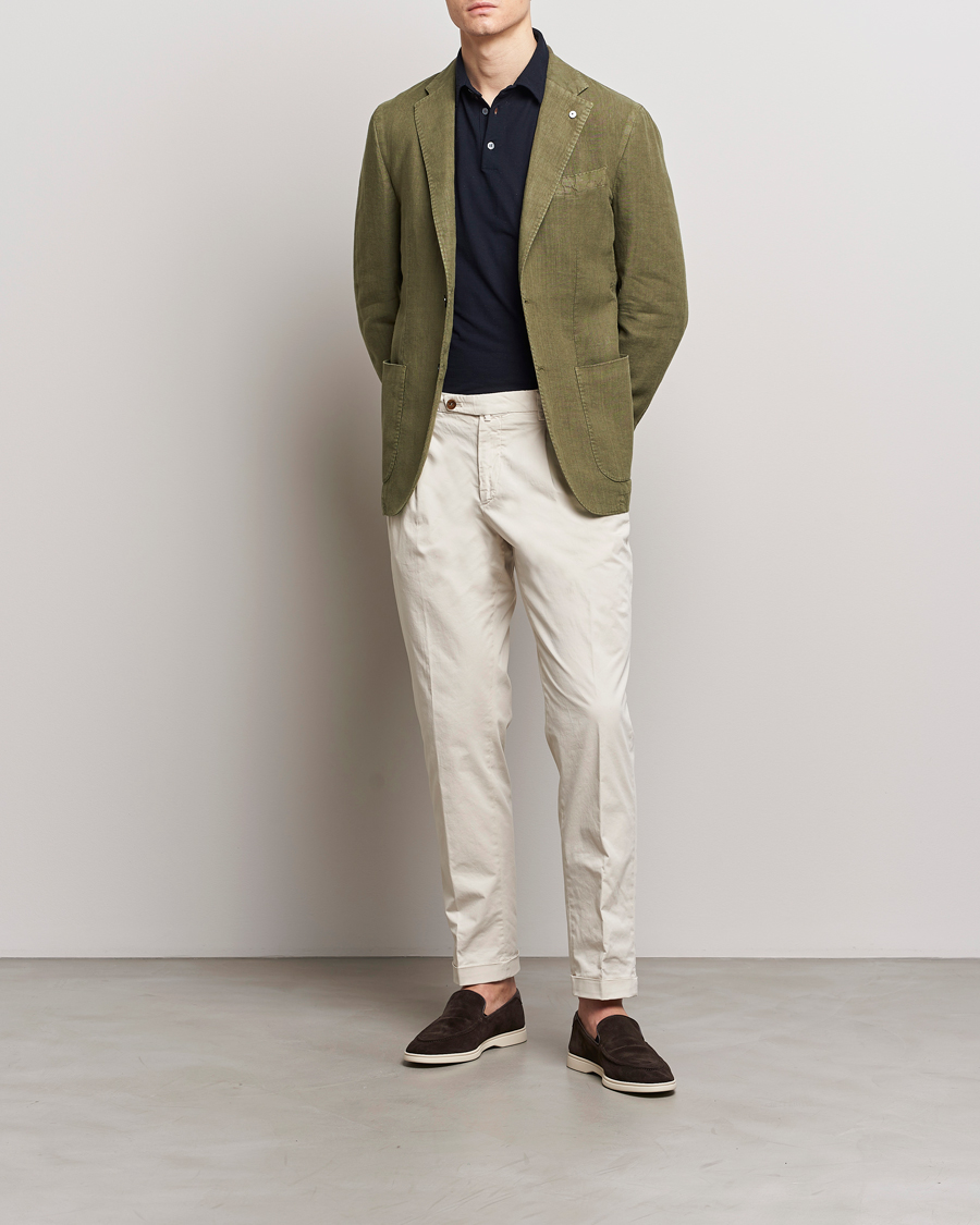 Mies | Pikkutakit | L.B.M. 1911 | Jack Regular Fit Linen Blazer Olive