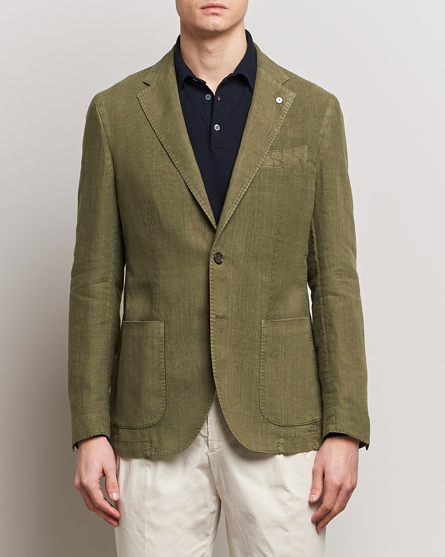 Herr | Kläder | L.B.M. 1911 | Jack Regular Fit Linen Blazer Olive