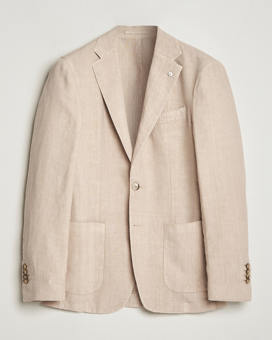 Mies | Pikkutakit | L.B.M. 1911 | Jack Regular Fit Linen Blazer Sand