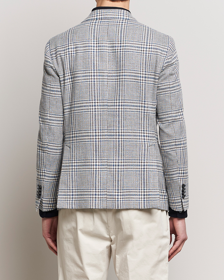 Mies | Pikkutakit | L.B.M. 1911 | Checked Cotton Blazer Navy/Brown