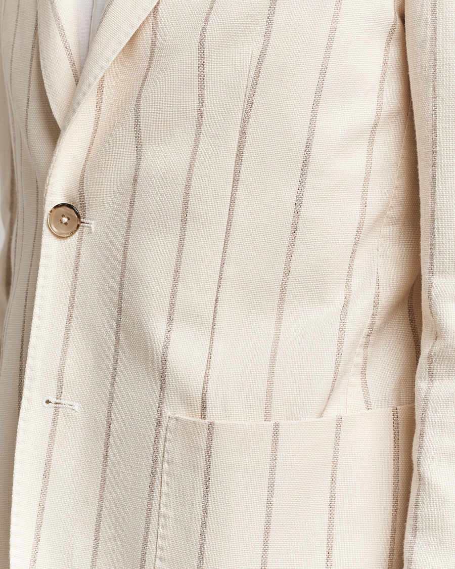 Mies | Pikkutakit | L.B.M. 1911 | Striped Cotton Blazer Beige