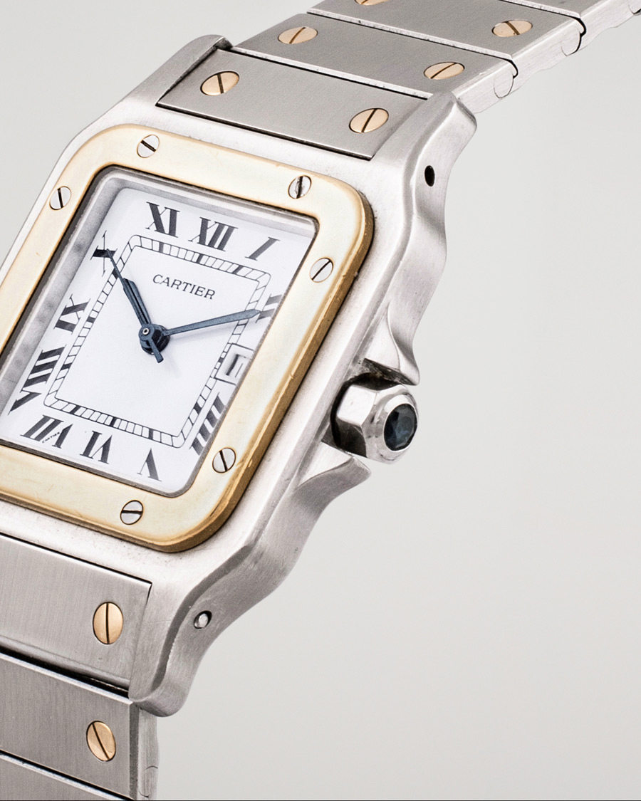Mies | Cartier Pre-Owned Santos Galbée 2961 Silver | Cartier Pre-Owned | Santos Galbée 2961 Silver